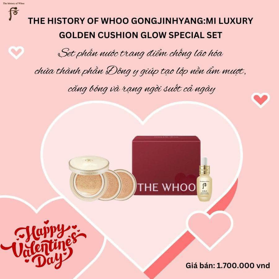 Bộ Phấn Nước Chống Lão Hóa Whoo Luxury Golden Cushion Glow SPF50PA 4