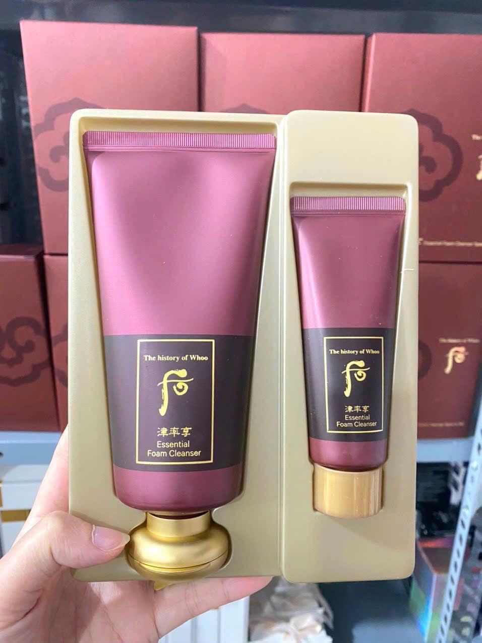 Bộ Sữa Rửa Mặt Dưỡng Ẩm Da Whoo Đỏ Whoo Jinyulhyang Essential Cleansing Foam 3