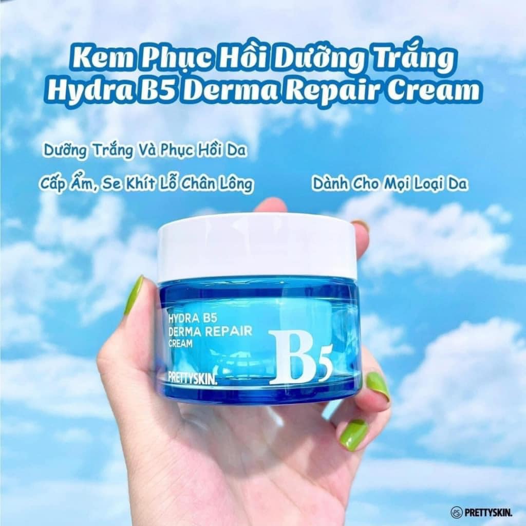 Kem Dưỡng Trắng Phục Hồi Da Prettyskin Hydra B5 Derma Repair Cream Hàn Quốc 3