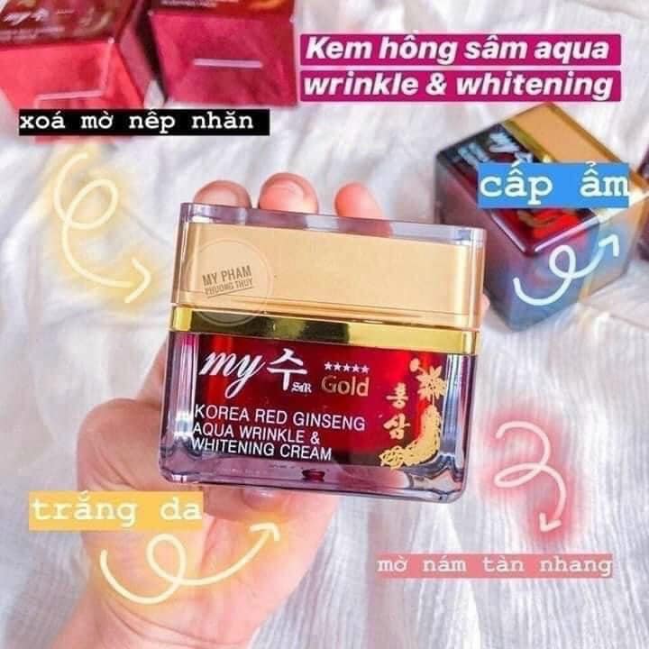 Kem Dưỡng Ẩm Trắng Da Hồng Sâm My Gold Hàn Quốc 2