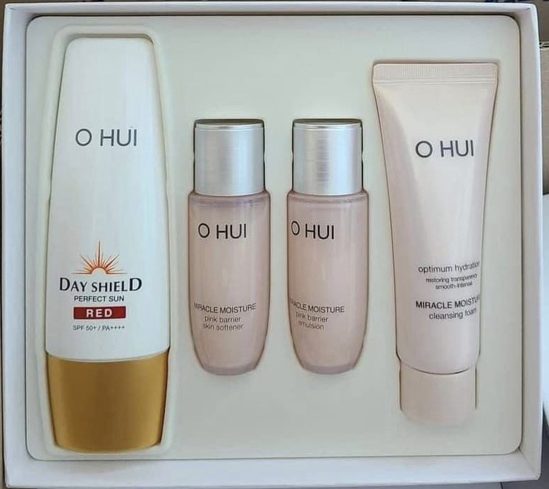 Set Kem Chống Nắng Ohui Đỏ Day Shield Perfect Sun Red SPF50PA 1