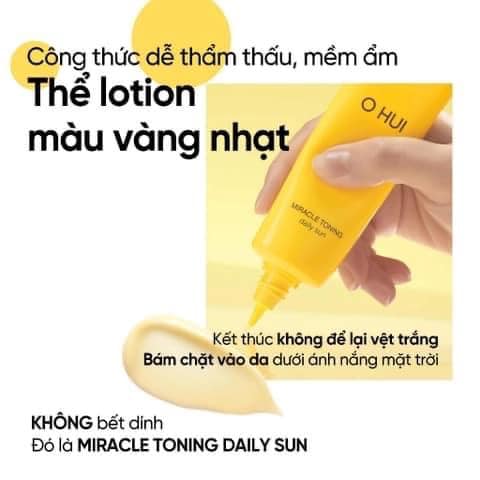 Set Kem Chống Nắng Đa Năng Ohui Miracle Toning Daily Sun 3