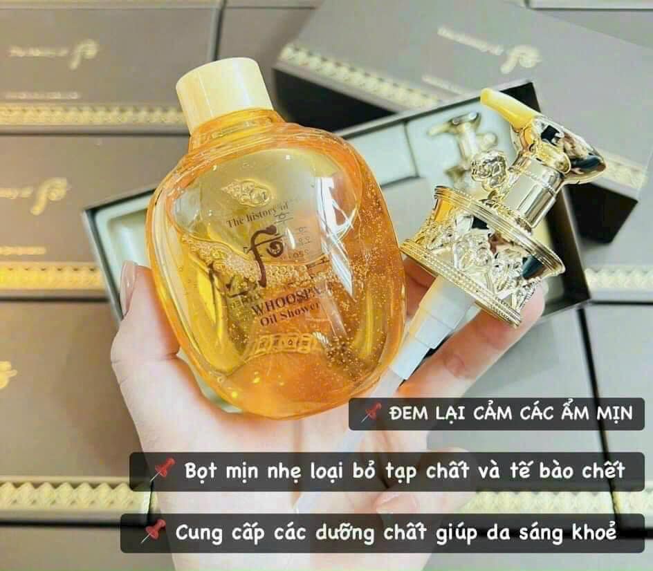 Set tắm thể Whoo Whoospa Oil Shower Moisturizer Special 3