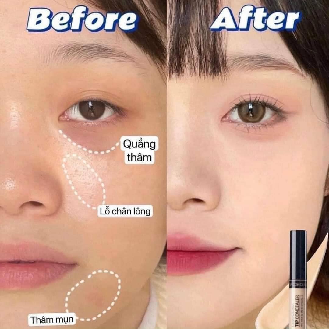 Kem Che Khuyết Điểm Có Chống Nắng Hàn Quốc The Saem Cover Perfection Tip Concealer SPF28PA 2