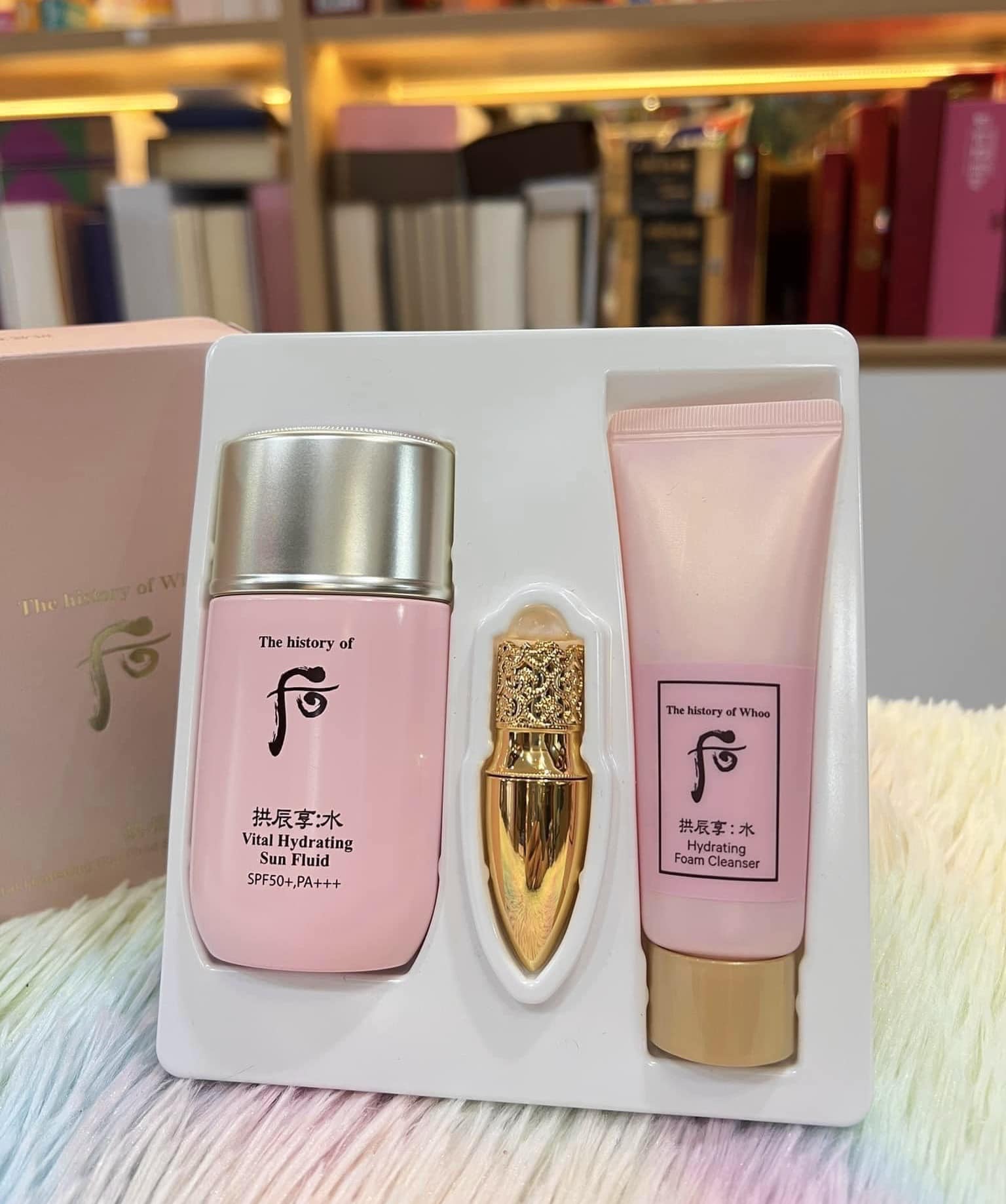 Set Kem chống nắng kiềm dầu dưỡng ẩm The history of Whoo Gongjinhyang Soo Vital Hydrating Sun Fluid SPF50PA 60ml 2