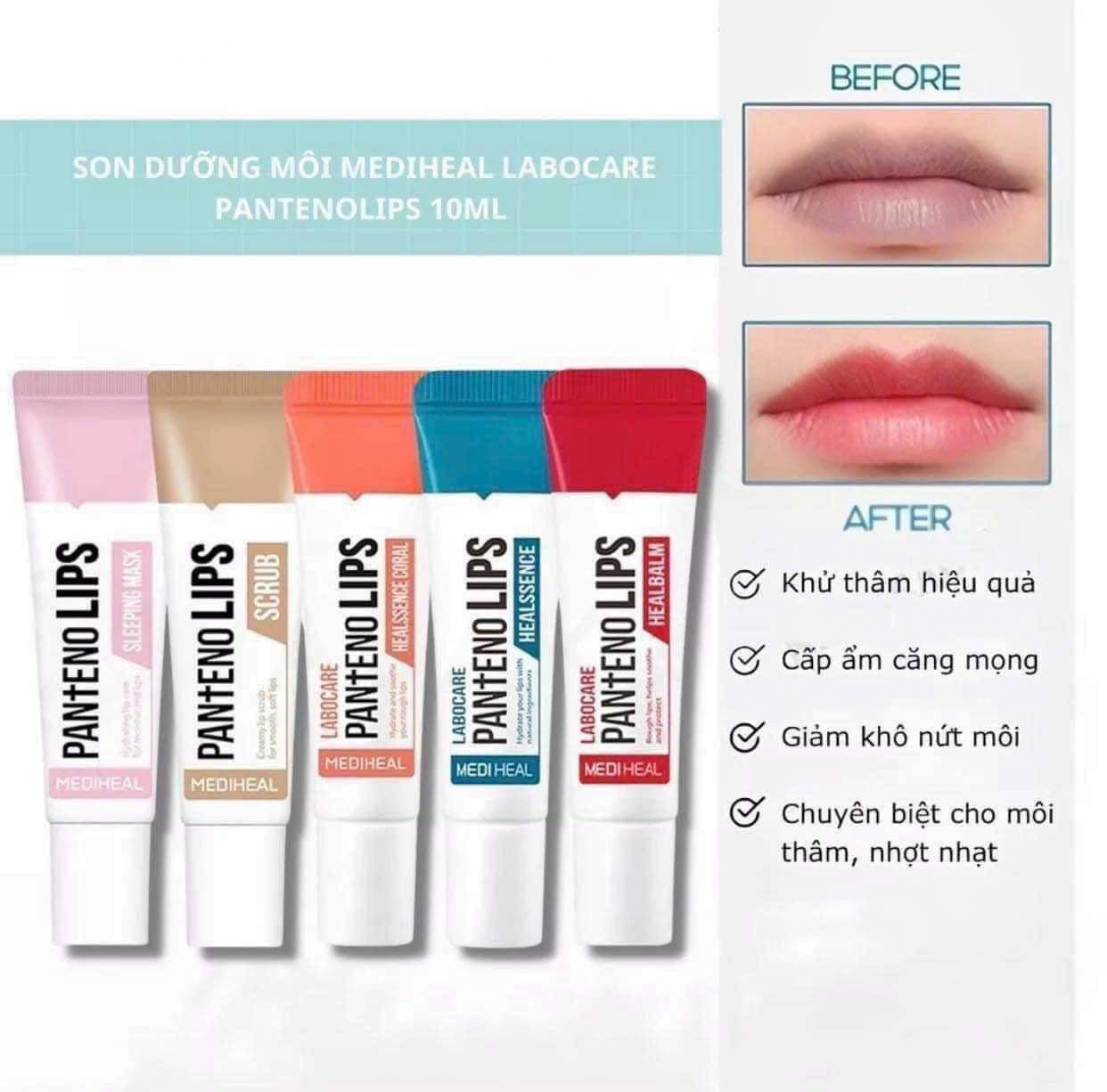 Son Dưỡng Khử Thâm Môi Làm Hồng Môi Mediheal Labocare Pantenolips Healssence 2