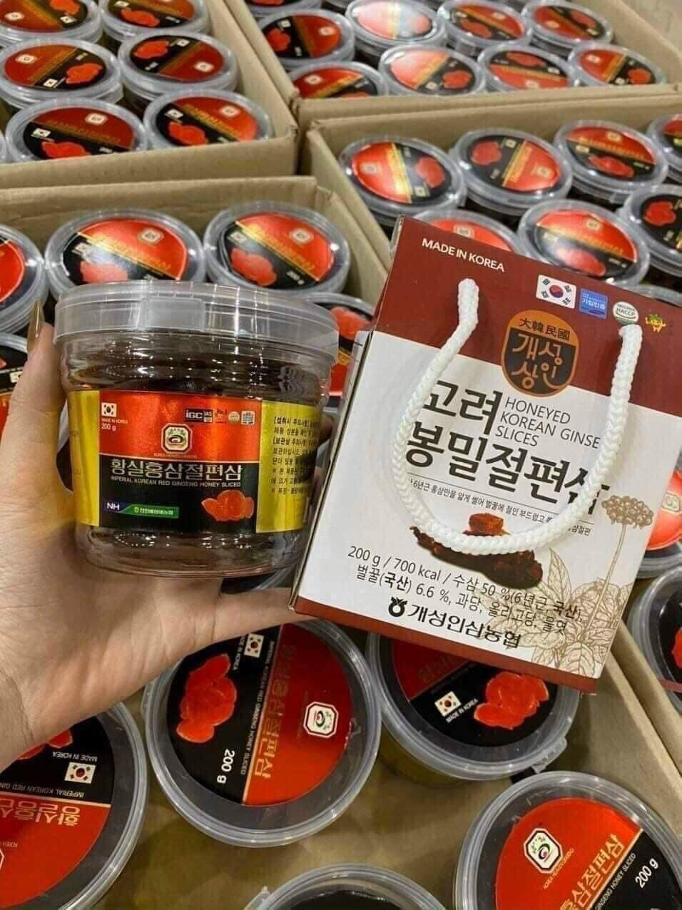 HỒNG SÂM THÁI LÁT TẨM MẬT ONG 6 NĂM TUỔI HÀN QUỐC 4