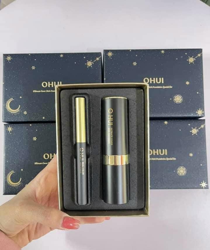 Set Kem Nền Dạng Thỏi O HUI Ultimate Cover Stick Foundation Special Set 1